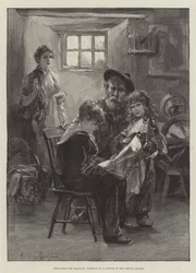 News from the Mainland, Interior of a Cottage in the Orkney Islands